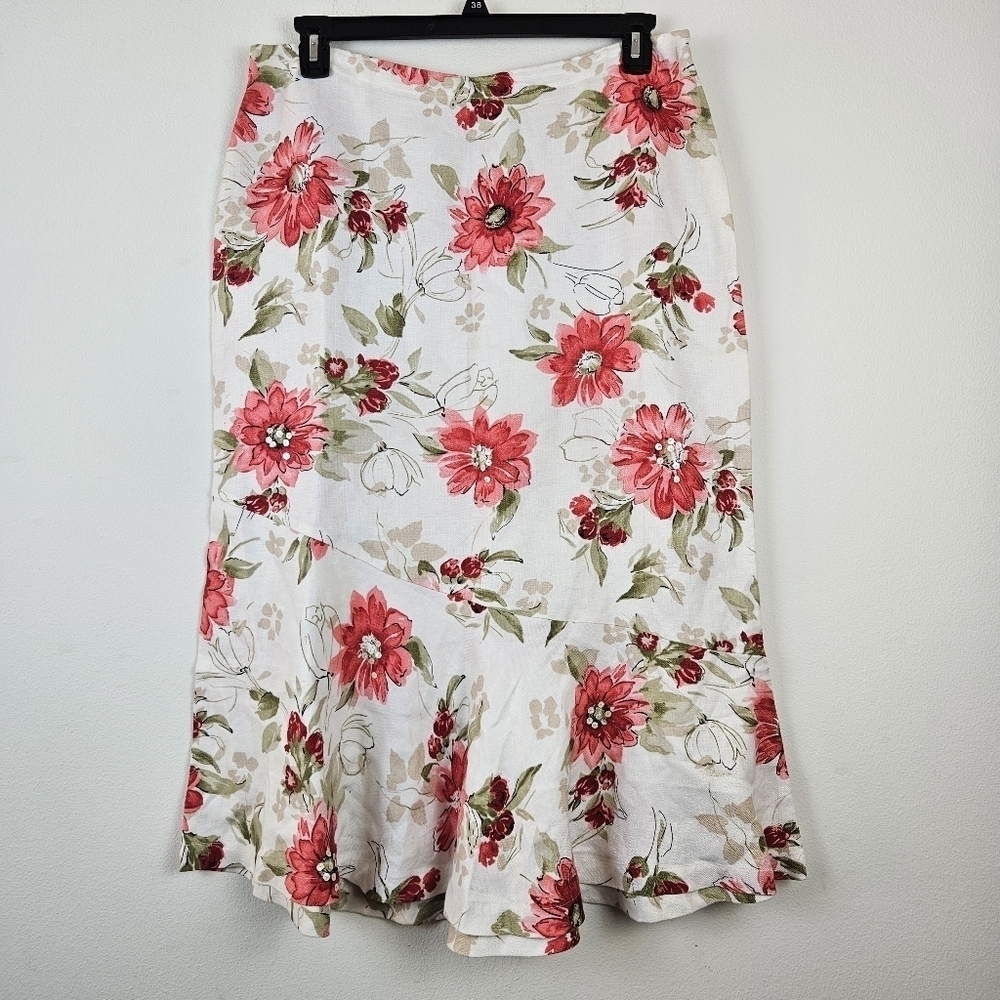 Emma James Floral Print Skirt Size 14